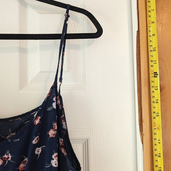 Blue, floral tank top XL - Picture 5 of 9